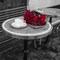 Bunch of flowers on sidewalk cafe table, Paris, France Poster Print by Assaf Frank - Item # VARPDXAF20120315844C02